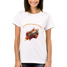 Steampunk Retro Moon Rocket