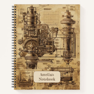 Steampunk Retro Notizblock