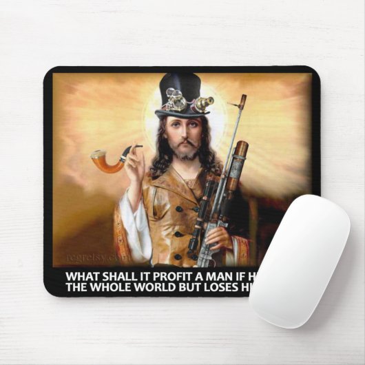 Steampunk Retter Mousepad (Mit Mouse)