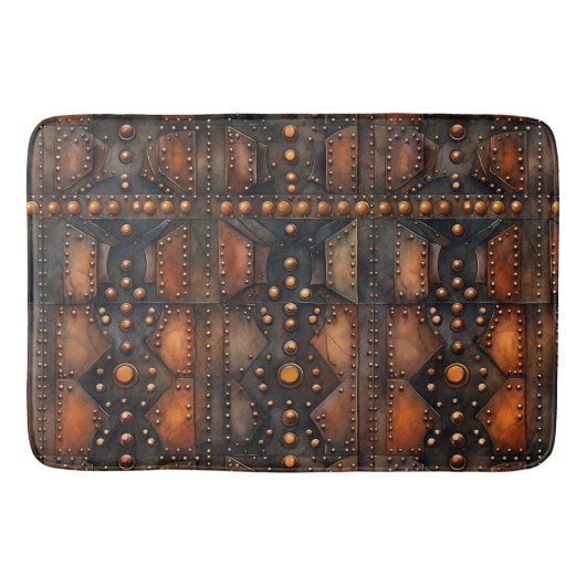 Steampunk Riveted Metal Bath Mat Badematte (Vorderseite)