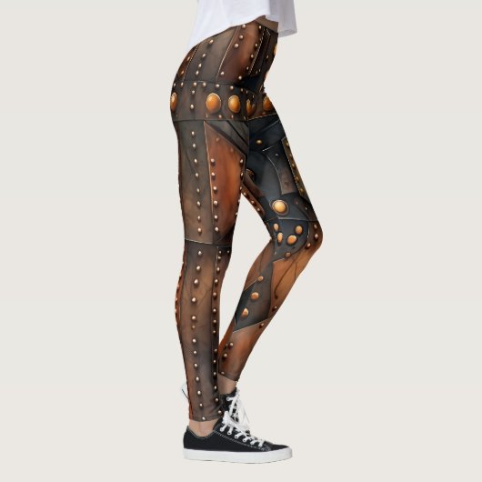 Steampunk-Riveted Metal-Leggings Leggings (Rechts)