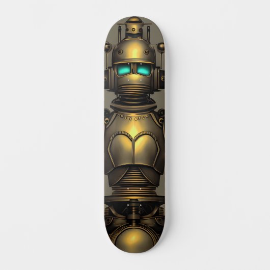 Steampunk Robot Knight Skateboard (Vorderseite)