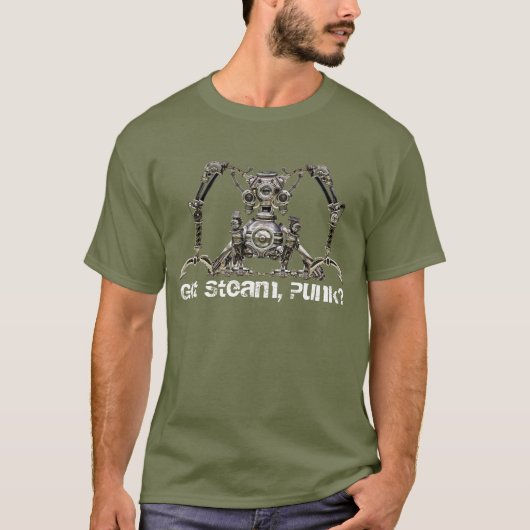 Steampunk Roboter #1A T-Shirt (Vorderseite)