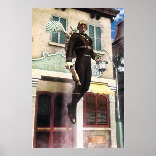 Steampunk rocket man poster (Vorne)