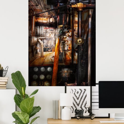 Steampunk - Rohre Poster (Heimbüro)