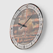 Steampunk - Rohrträume Große Wanduhr (Winkel)