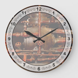 Steampunk - Rohrträume Große Wanduhr