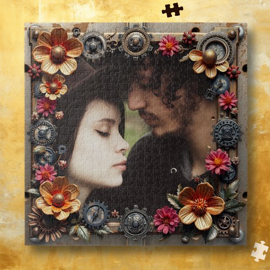 Steampunk Romantisches Foto Personalisiert Puzzle