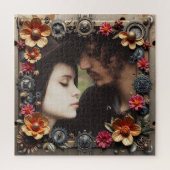 Steampunk Romantisches Foto Personalisiert Puzzle (Vertikal)