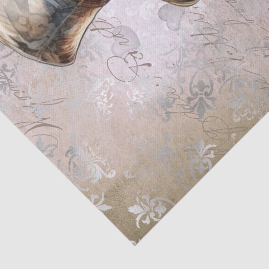 Steampunk Rooster Seidenpapier (Detail)