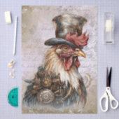 Steampunk Rooster Seidenpapier (Handwerk)