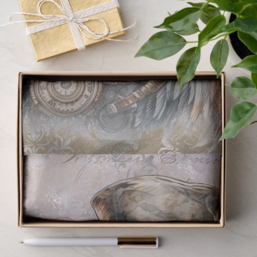 Steampunk Rooster Seidenpapier (Geschenk)