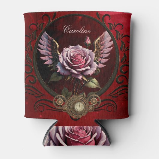 Steampunk-Rose Dosenkühler (Vorderseite)