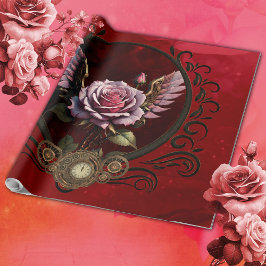 Steampunk-Rose Geschenkpapier