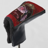 Steampunk rose golf headcover (3/4 Vorderseite)