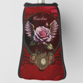 Steampunk rose golf headcover