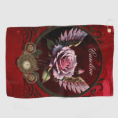 Steampunk-Rose Golfhandtuch (Horizontal)
