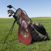 Steampunk-Rose Golfhandtuch (Gras)