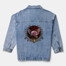 Steampunk-Rose Jeansjacke