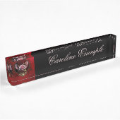 Steampunk-Rose Namensplakette