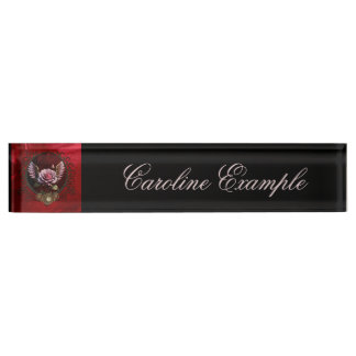 Steampunk-Rose Namensplakette