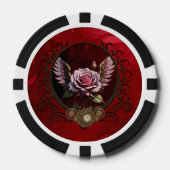 Steampunk-Rose Pokerchips (Vorderseite)