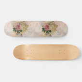 Steampunk-Rose | Rosa und Gold ausgezeichnet Skateboard (Horizontal)