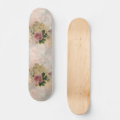 Steampunk-Rose | Rosa und Gold ausgezeichnet Skateboard (Vorderseite)