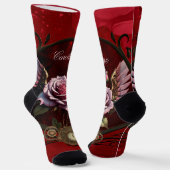 Steampunk-Rose Socken (Gewinkelt)