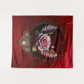 Steampunk-Rose Wandteppich (Vorderseite (Horizontal))