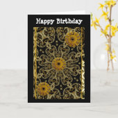 Steampunk Rost-Maschineriezähne mechanisch Karte (Gelbe Blume)