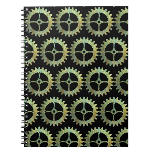 Steampunk rostige Zahnräder Notizblock (Vorderseite)
