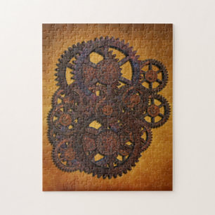 Steampunk-Rostige Zahnräder Puzzle