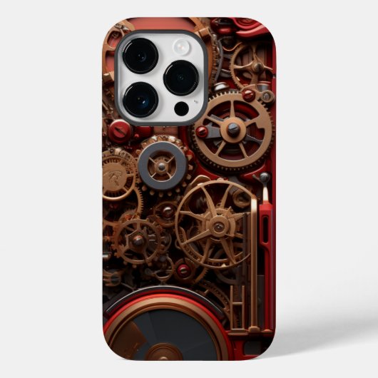 Steampunk rot Case-Mate iPhone hülle (Rückseite)