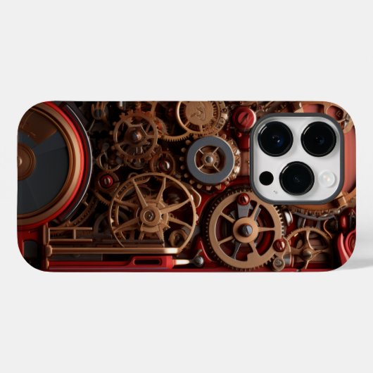 Steampunk rot Case-Mate iPhone hülle (Rückseite (Horizontal))