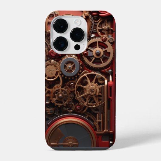 Steampunk rot iPhone hülle (Rückseite)