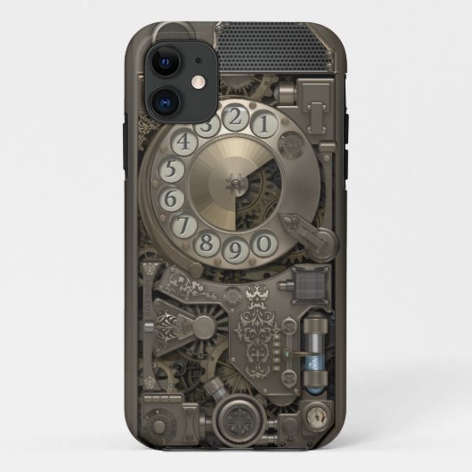 Steampunk Rotary Metal Dial Phone. Case-Mate iPhone Hülle (Rückseite)
