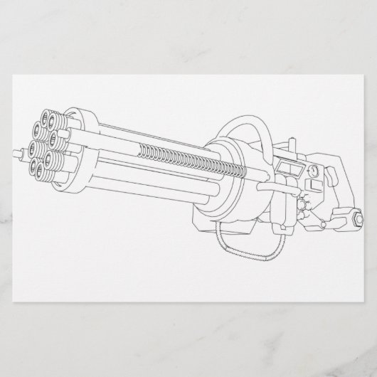 Steampunk Rotation Gun Briefpapier (Vorderseite)