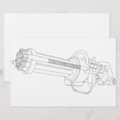 Steampunk Rotation Gun Briefpapier (Vorne/Hinten)