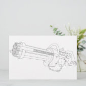 Steampunk Rotation Gun Briefpapier (Stehend Vorderseite)