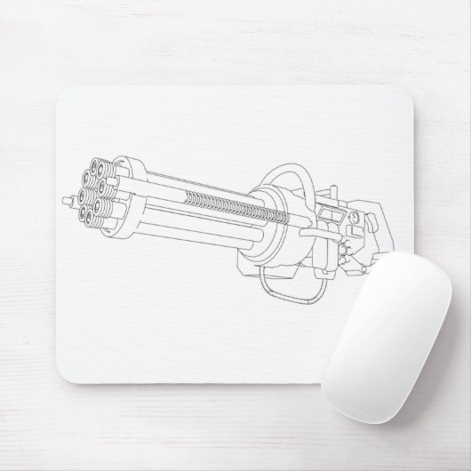 Steampunk Rotation Gun Mousepad (Mit Mouse)