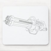 Steampunk Rotation Gun Mousepad (Vorne)