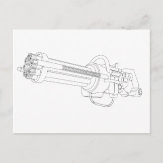 Steampunk Rotation Gun Postkarte
