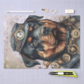 Steampunk Rottweiler Dog Seidenpapier (Handwerk)