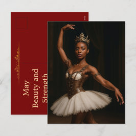 Steampunk Royal Ballerina Elegante Fantasie Feiertagspostkarte