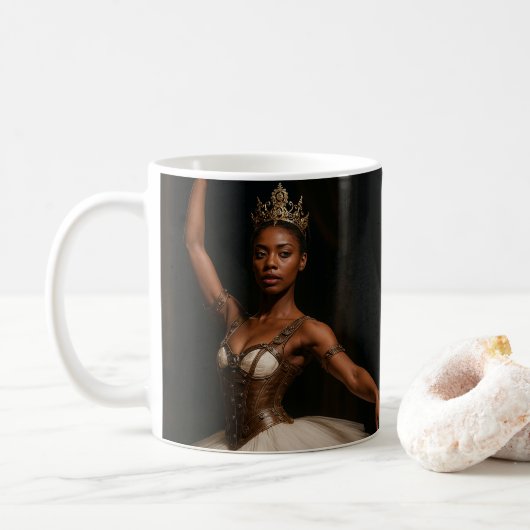 Steampunk Royal Ballerina Elegante Fantasie Kaffeetasse (Mit Donut)