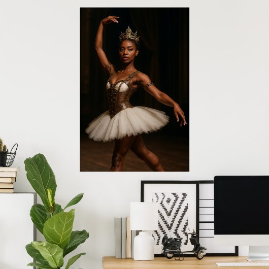 Steampunk Royal Ballerina Elegante Fantasie Poster (Heimbüro)