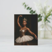 Steampunk Royal Ballerina Elegante Fantasie Postkarte (Stehend Vorderseite)