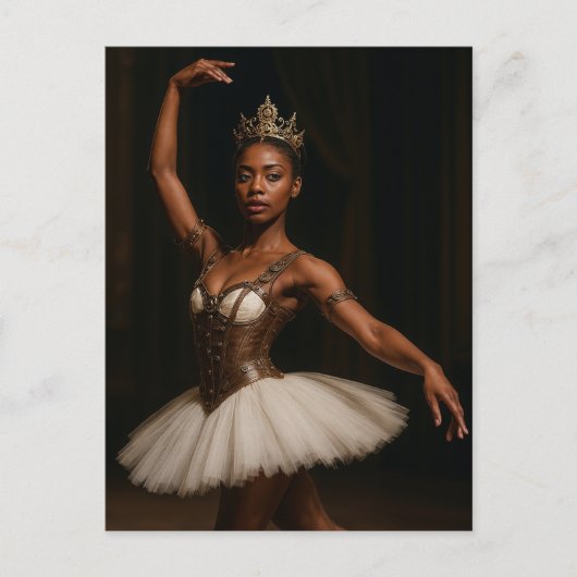 Steampunk Royal Ballerina Elegante Fantasie Postkarte (Vorderseite)