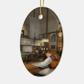 Steampunk - RR - Der Zugabsender Keramik Ornament (Links)